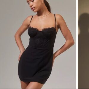 Urban outfitters Modern Love Bustier Mini Dress black